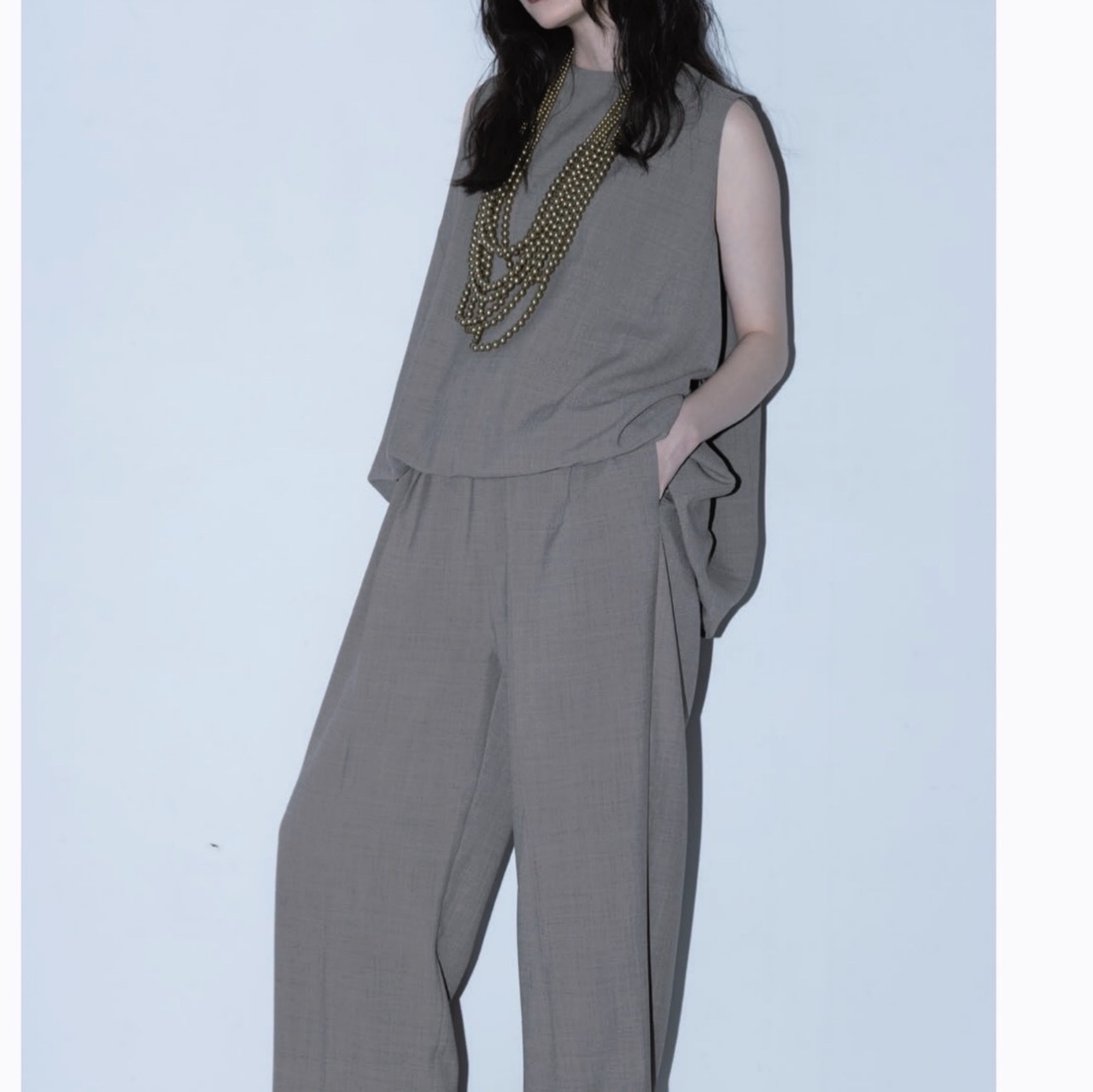 マルゴビンテージ MARGAUX VINTAGE バルーンヘムノースリーブBL