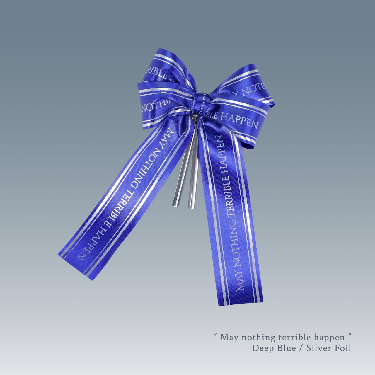ギフトリボン Little Curse Deep Blue/Silver Foil