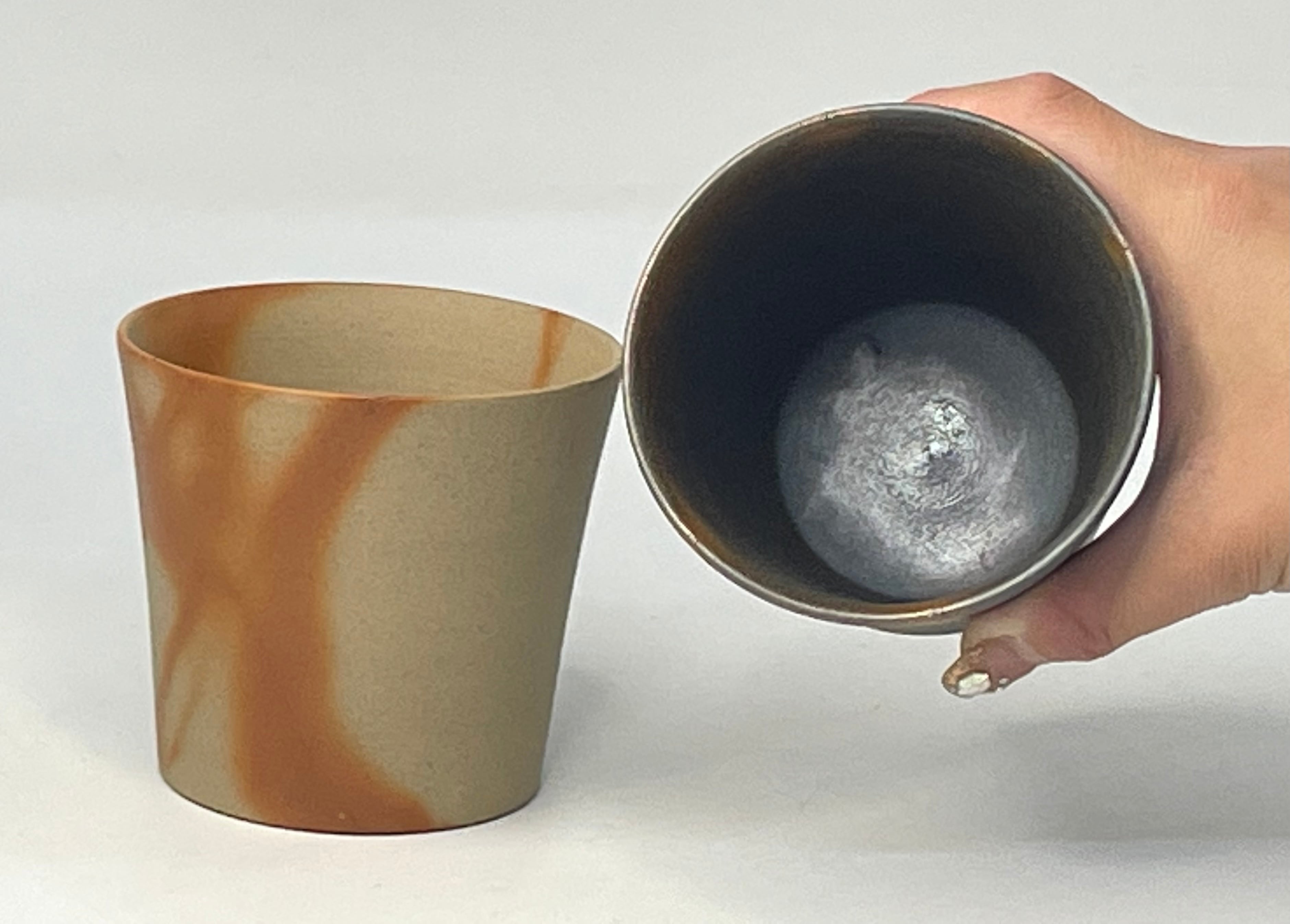 備前焼　フリーカップ2個セット 備前焼 フリーカップ（波紋）※お買い得 2個セット - アイリス備前焼陶