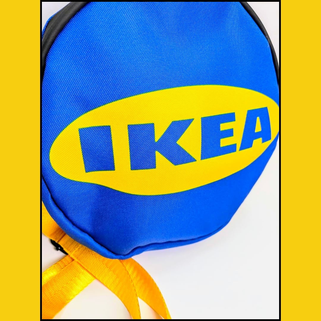 ♧【 IKEA（イケア） ロゴ】丸型ショルダーバッグ〚アメリカン雑貨 アメトイ〛
