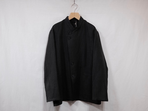 ULTERIOR”WASHED CHAMBRAY TWILL S/C JACKET DUSTY BLACK”