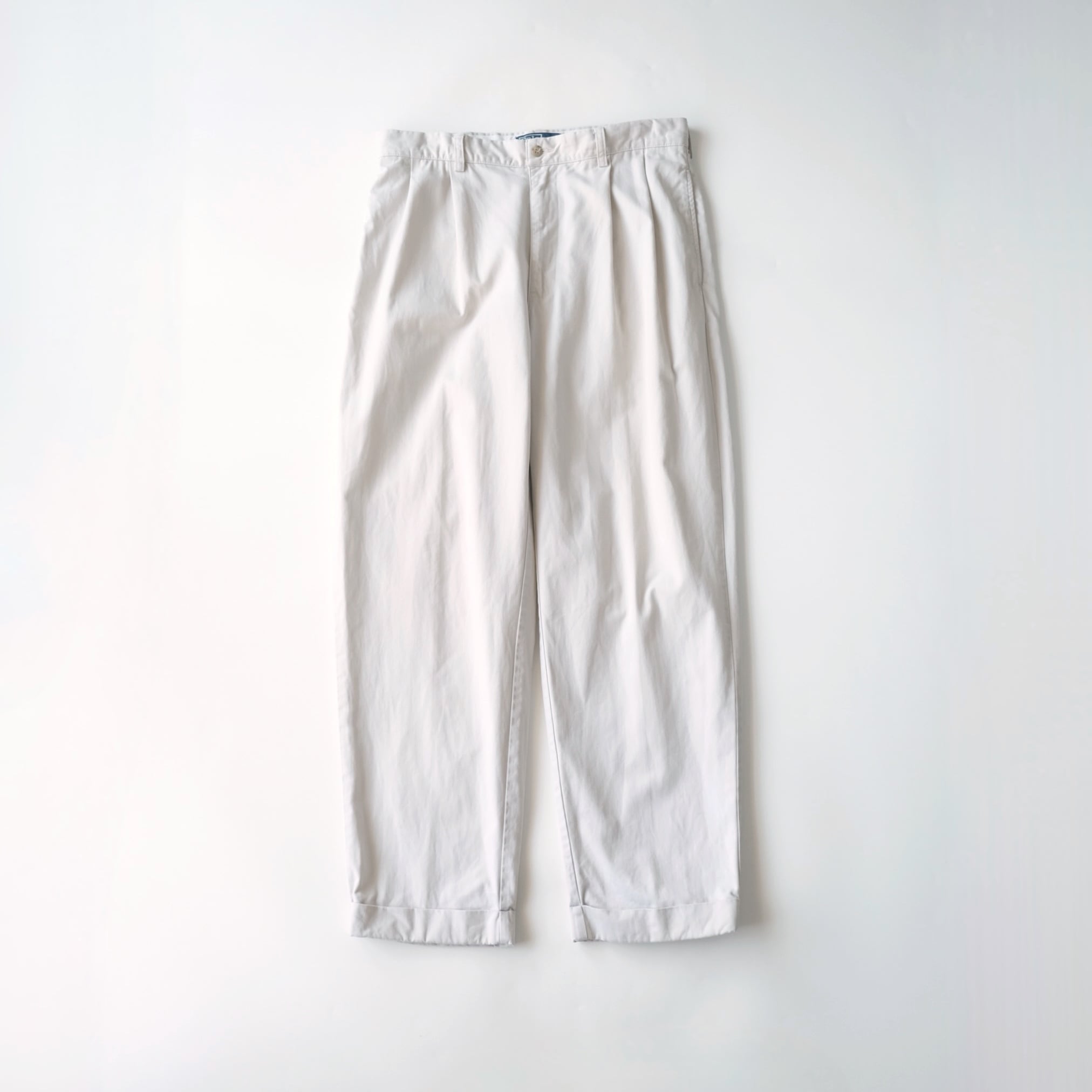 SLATES】90's Two tuck Slacks Charcoal W34L31 | RE:FOUND