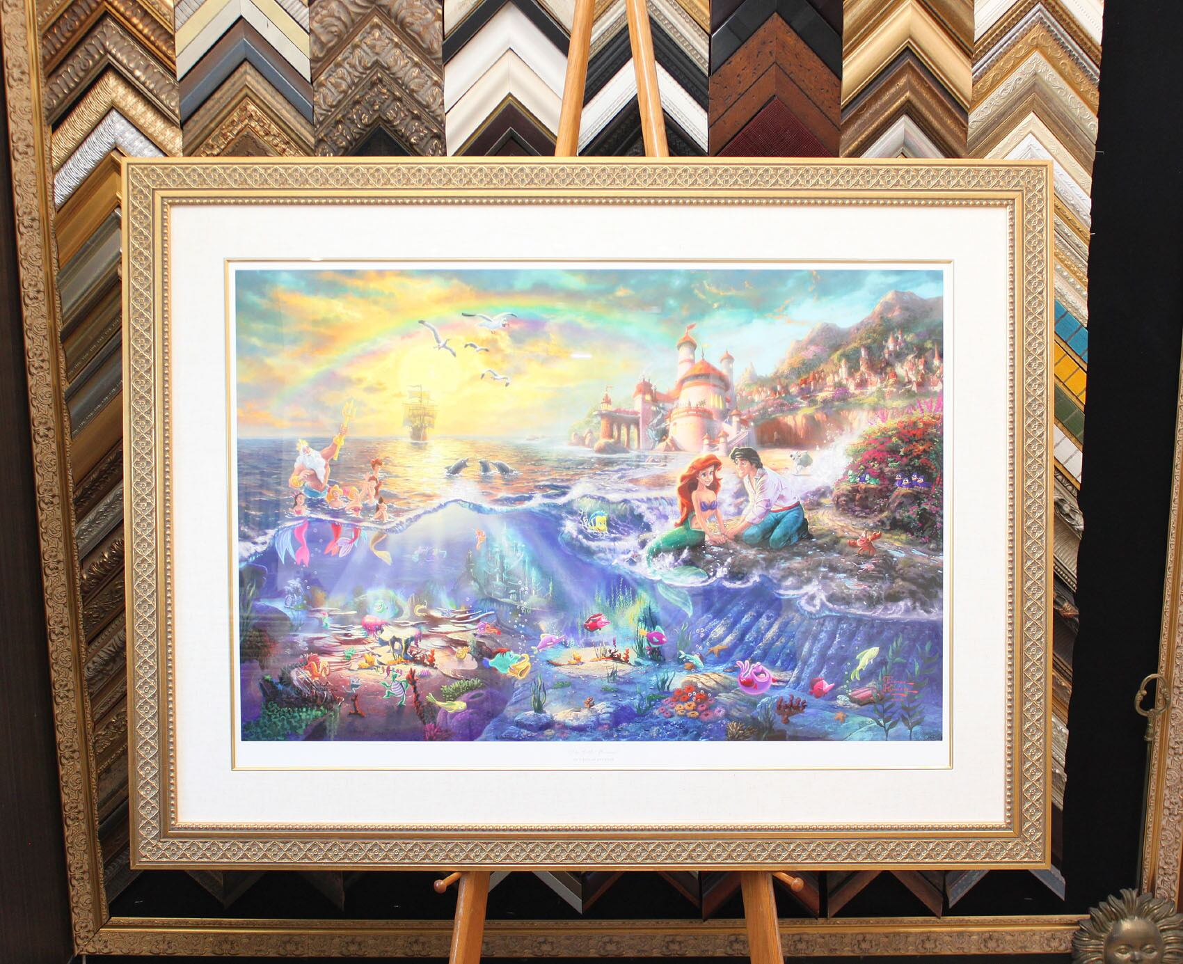 ディズニー「リトル マーメイド」作品証明書 展示用フック付ジークレ