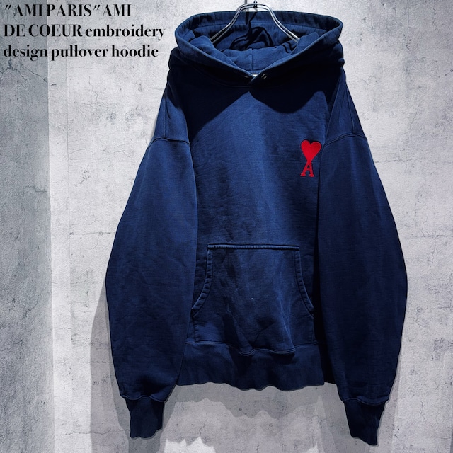 "AMI PARIS"AMI DE COEUR embroidery design pullover hoodie