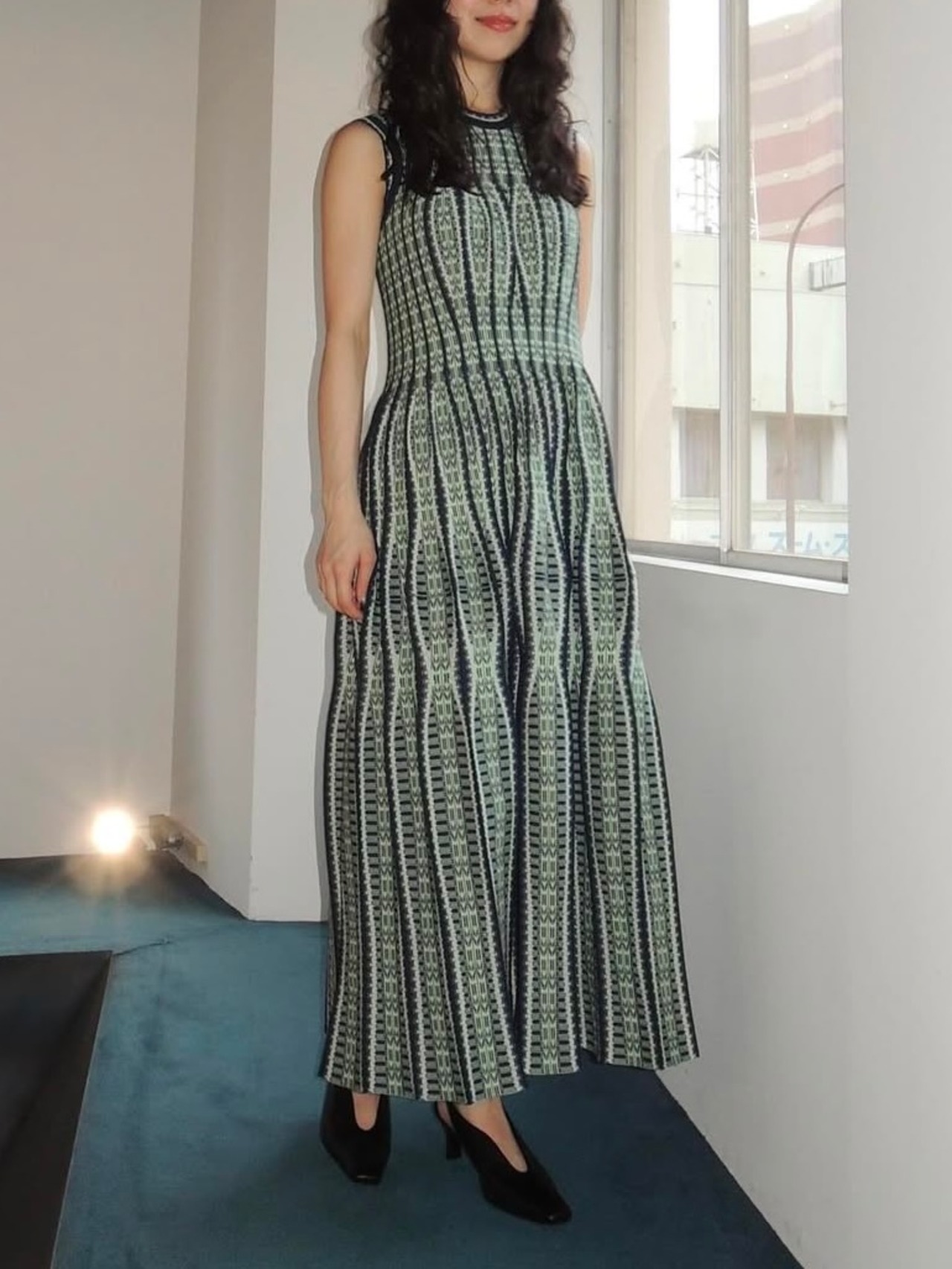 【25SS】Mame Kurogouchi マメ クロゴウチ /  Lantern Knitted Volume Dress / ワンピース - 1