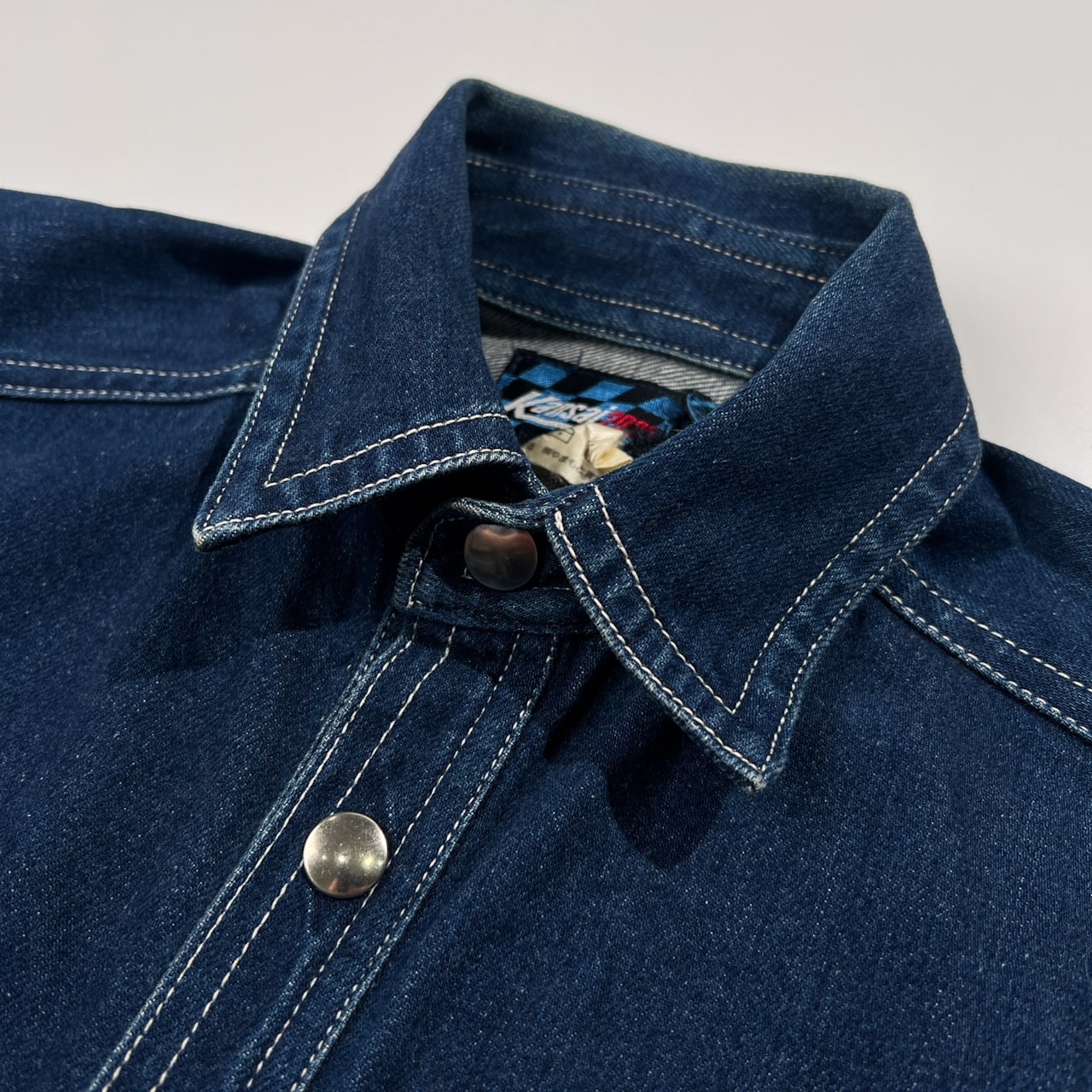 希少 KANSAI 2000 カンサイヤマモト 山本寛斎 デザイン デニムシャツ ジャケット /インディゴ スナップボタン アーカイブ ビンテージ