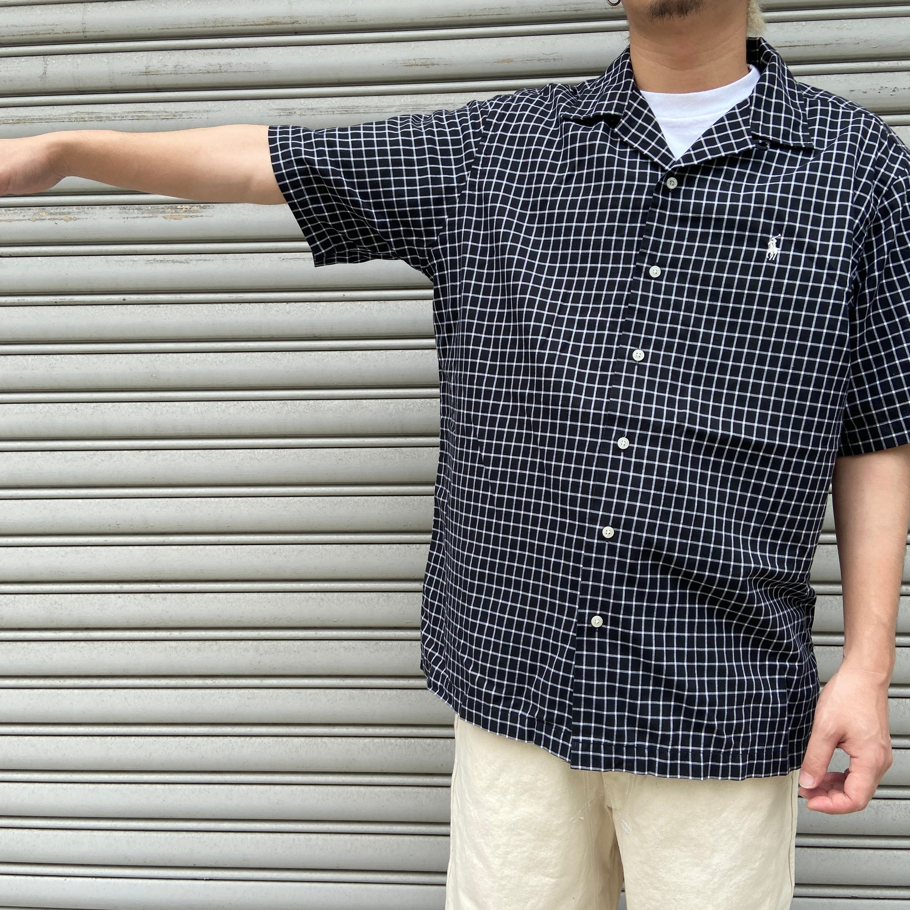 【レア】Ralph Lauren CALDWELL 黒白XXL 半袖シャツ Ralph lauren ポロゴルフ CALDWELL 半袖シャツ 白 | 古着屋 Uan
