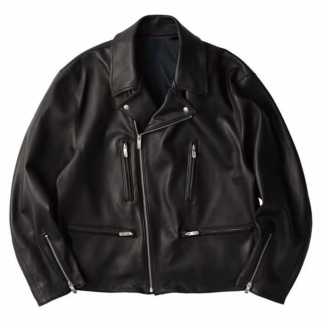 LEATHER RIDERS JACKETII W/LOVE & PEACE SILVER (ENTREFINO 