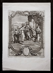 1780s フランス 33c 繊細な歴史的銅版画 図版 ユリウス・カエサル ルーブル美術館所蔵 アンティーク