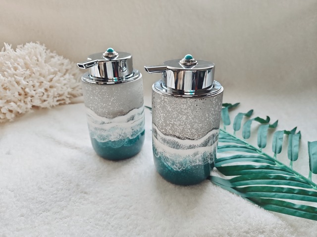 437.オーシャンレジンアート ソープディスペンサー