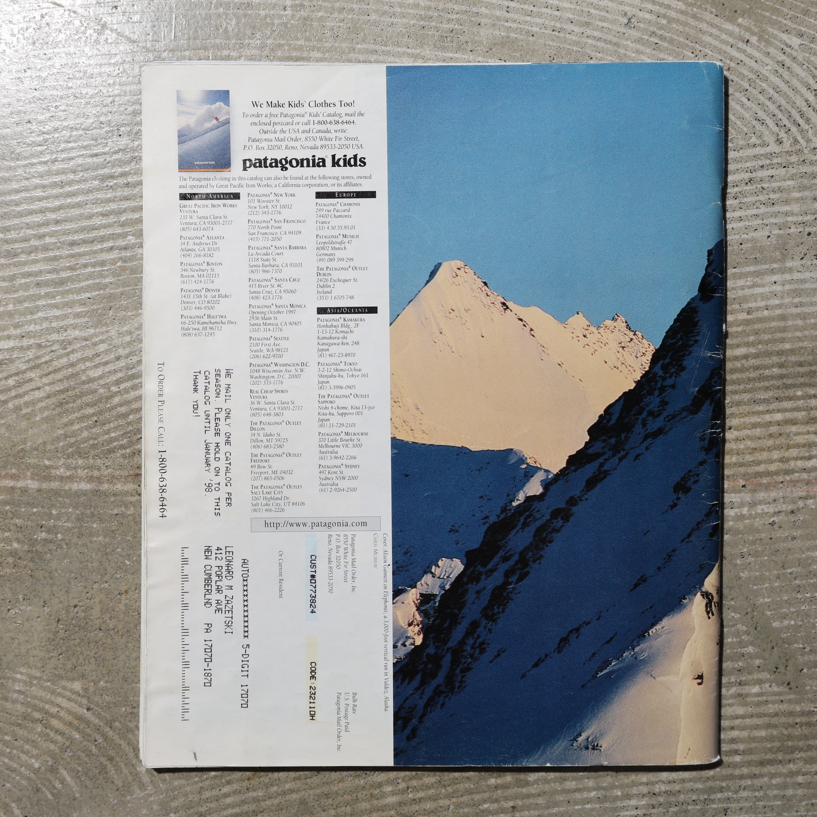 Fall 1997年 Catalogue Patagonia パタゴニア カタログ 秋 | エンカウント
