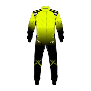 IA0-1875-A01#178 ONE ART AIR SUIT FIA 8856-2018 STANDARD DESIGN Black/Fluo yellow
