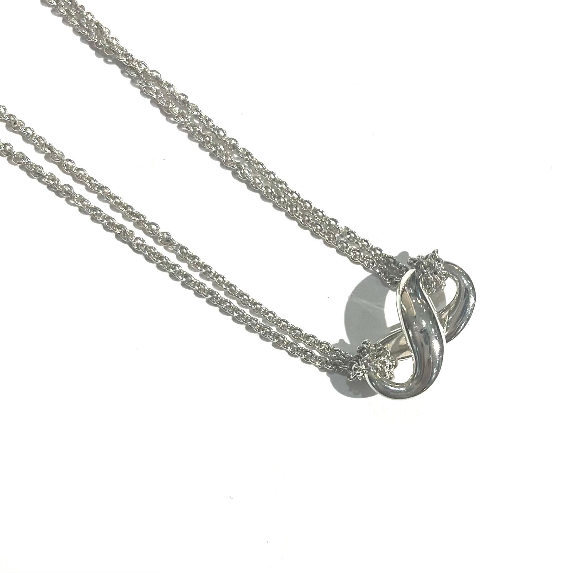 TIFFANY&Co.】2067 Wチェーン 立体インフィニティ ネックレス
