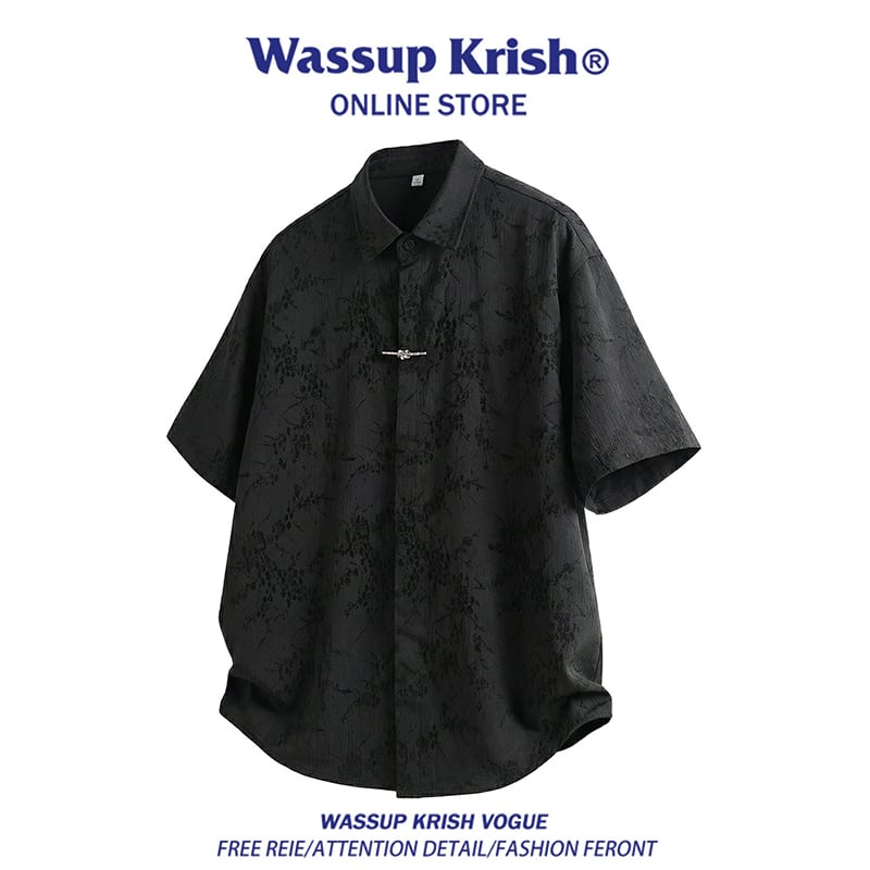 kolor チャイナシャツ 2 WSシリーズ】☆チャイナ風トップス☆ 2color シャツ ユニセックス 金属