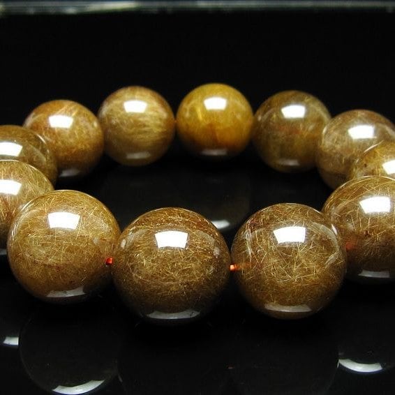 ルチルクォーツ ブレスレット 21mm ブロンズルチル ブレス 一点物 111-50785