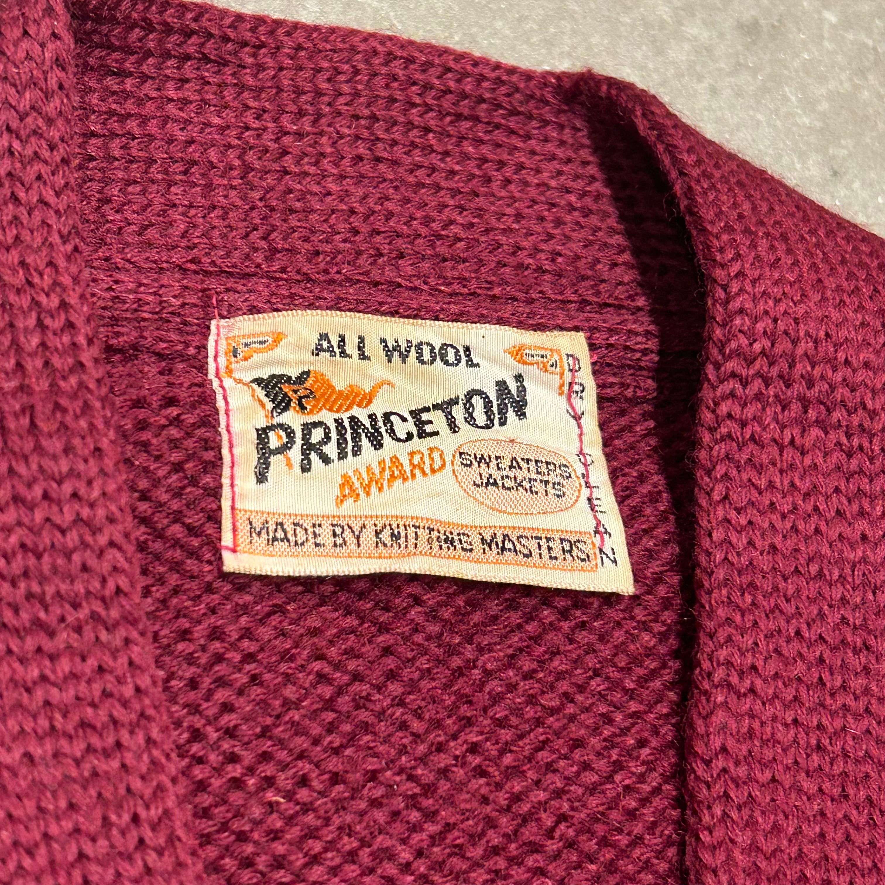 40's〜 Princeton Award レタードカーディガン 40s 