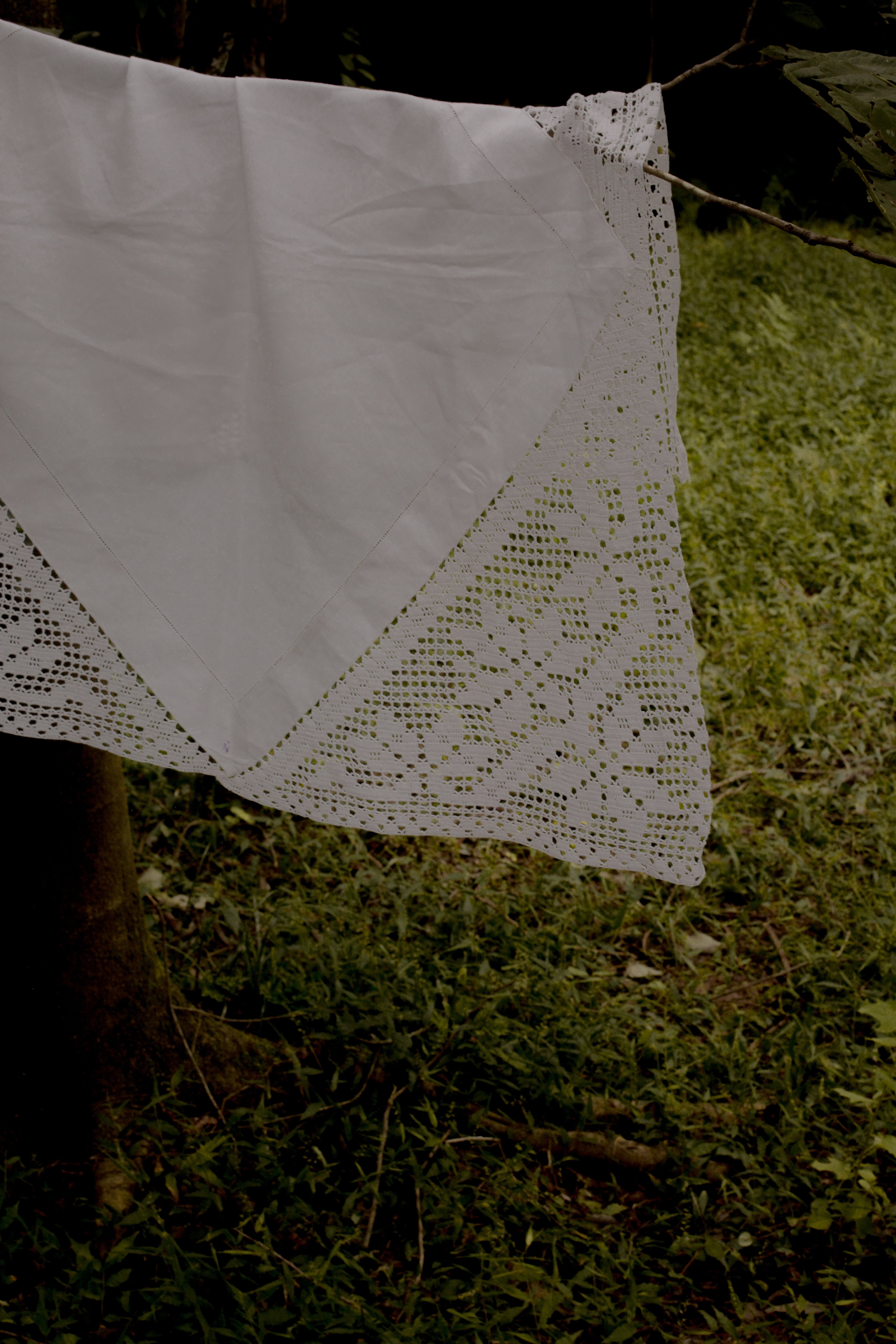 Vintage Filet Lace Tablecloth