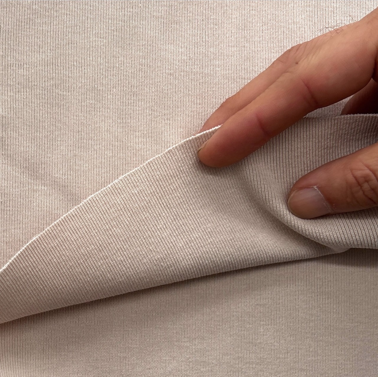 ★NY847◆2m◆ラスト1点‼◆SALE◆綿100%フライスニット生地◆ベージュ系