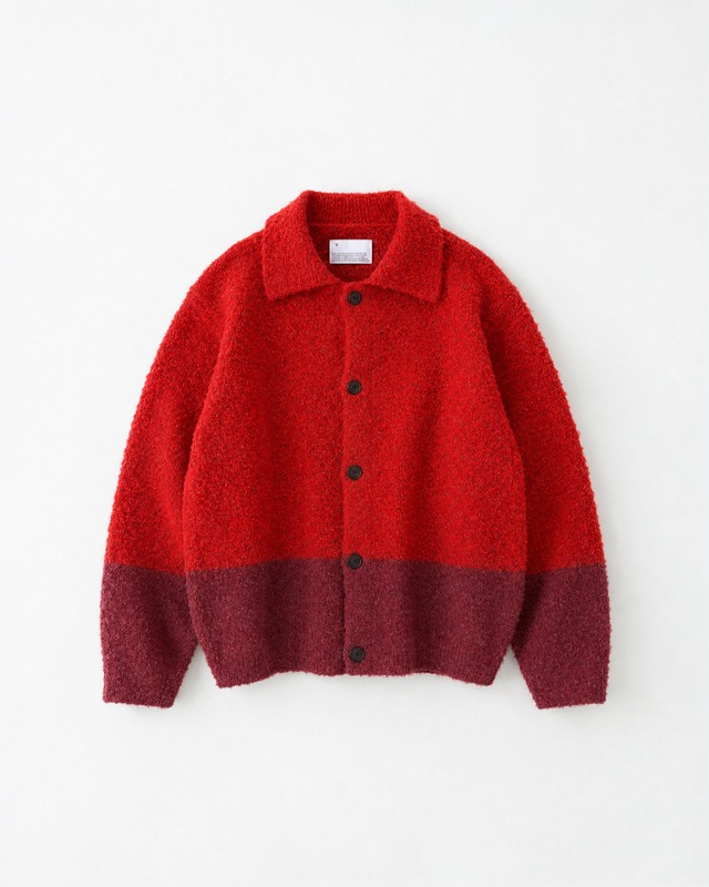 VOAAOV MELANGIA KNIT RED×WINE