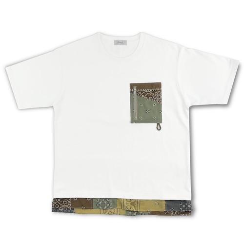 BANDANA POCKET T-SHIRTS(White)