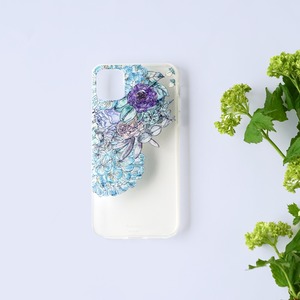 Clear iPhone CASE / 雨に癒されるグレイトーン