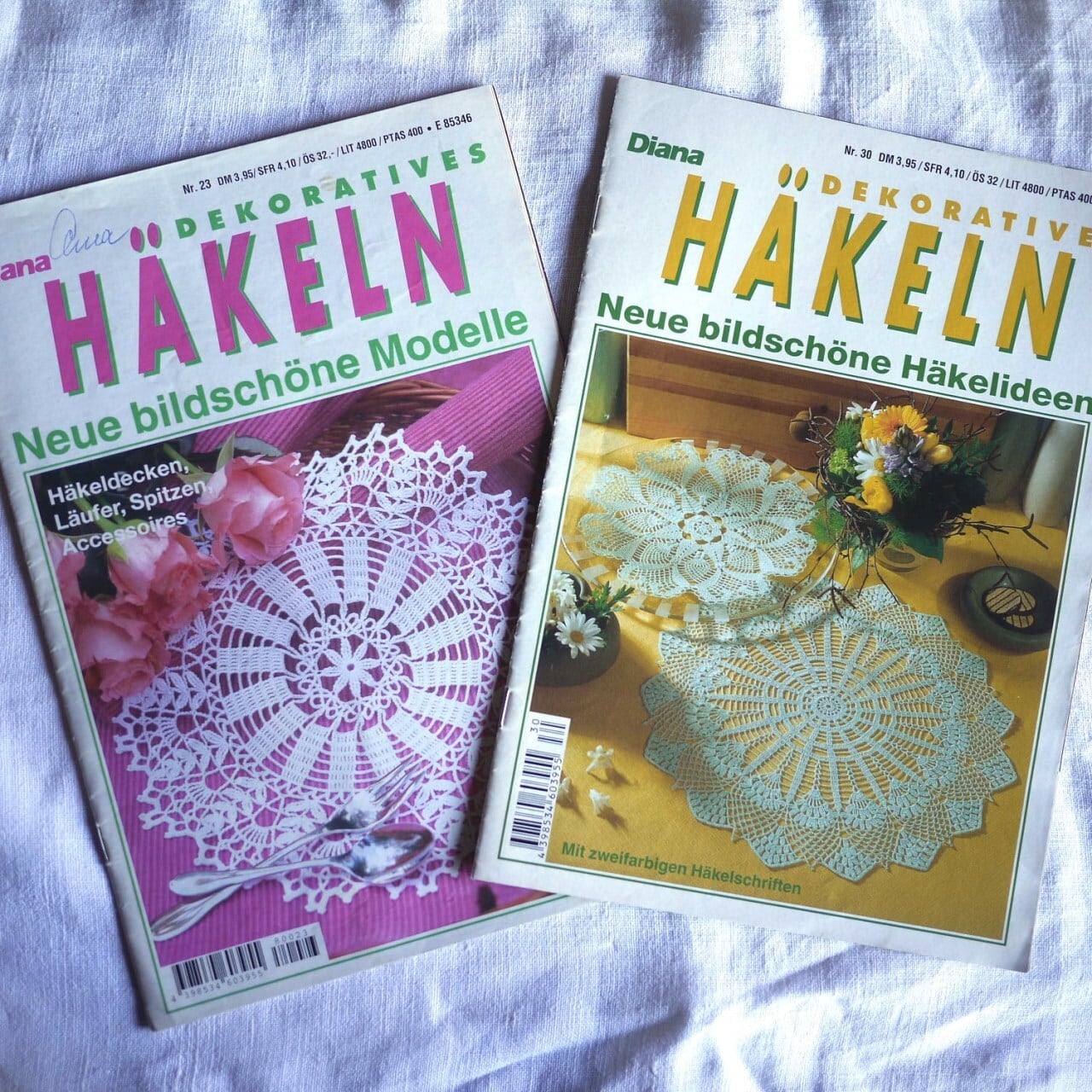 ドイツ手芸小冊子 Diana Dekoratives Häkeln 23号・30号