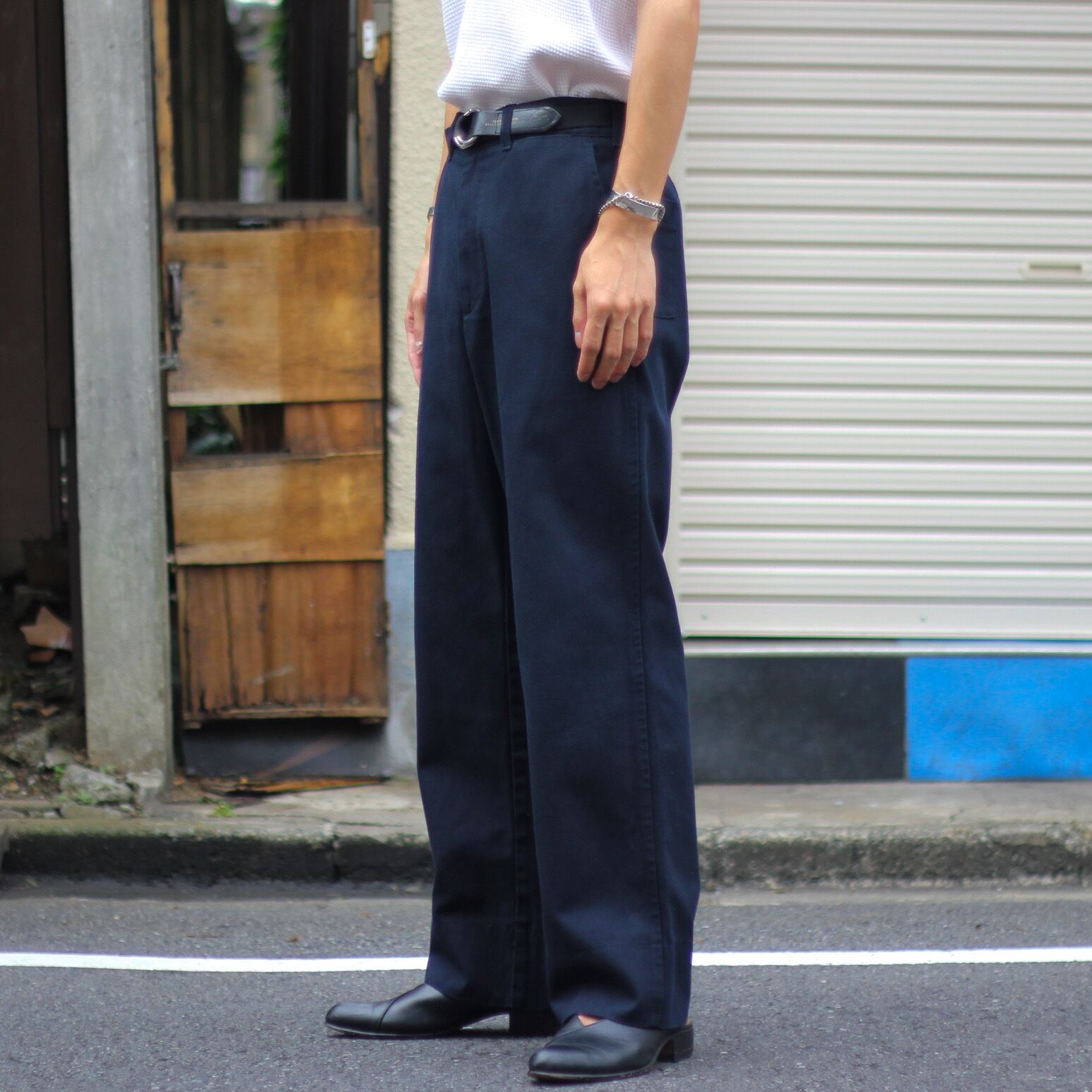 PRADA コットントラウザーズ ストレートシルエット made in