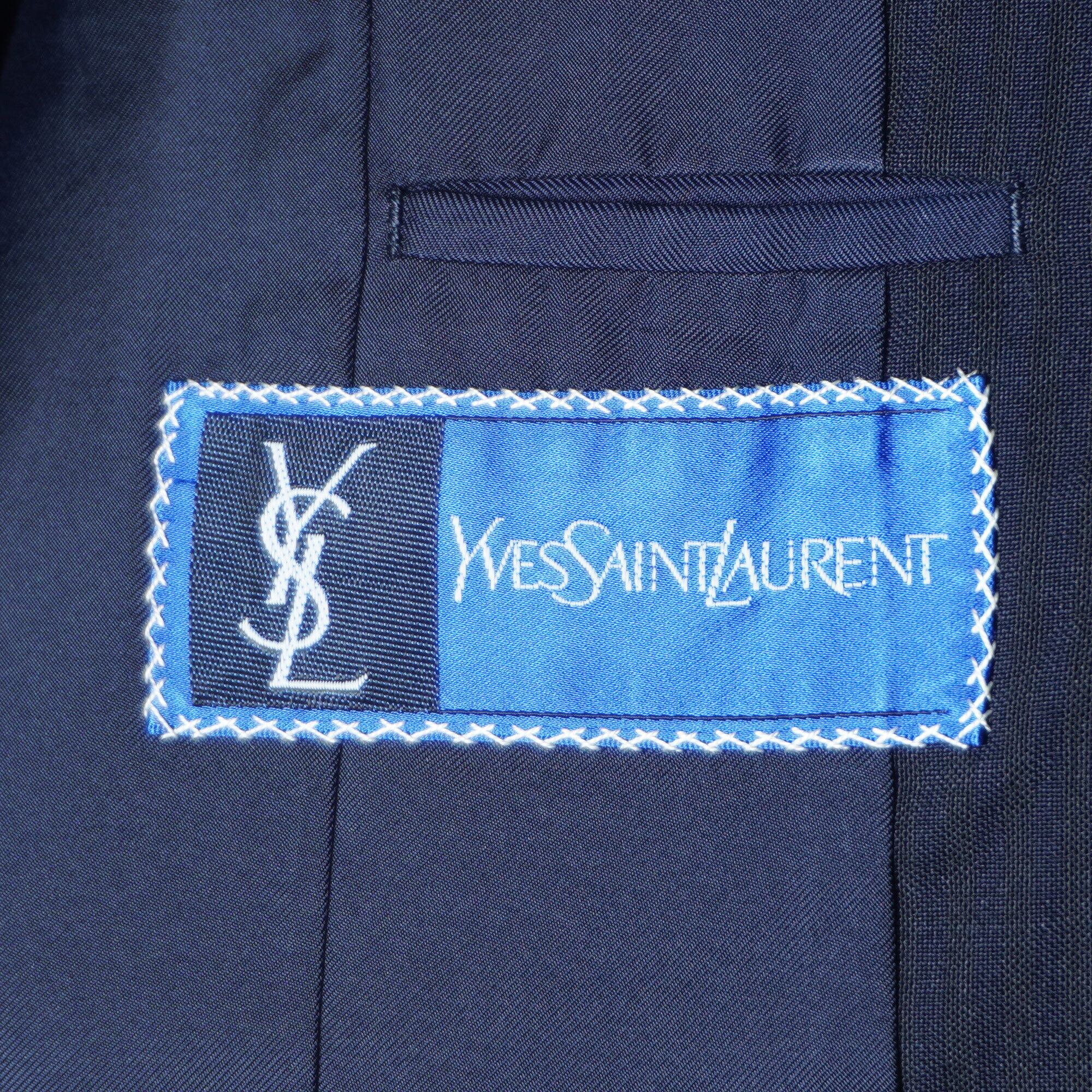 Yves Saint Laurent】イブサンローラン WOOL100%シャドーストライプ