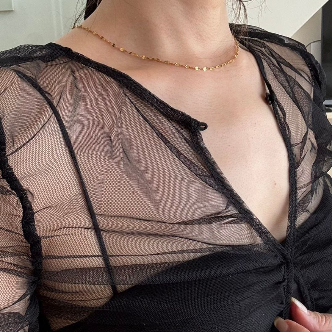 【衣】サージカルステンレスシンプルネックレス