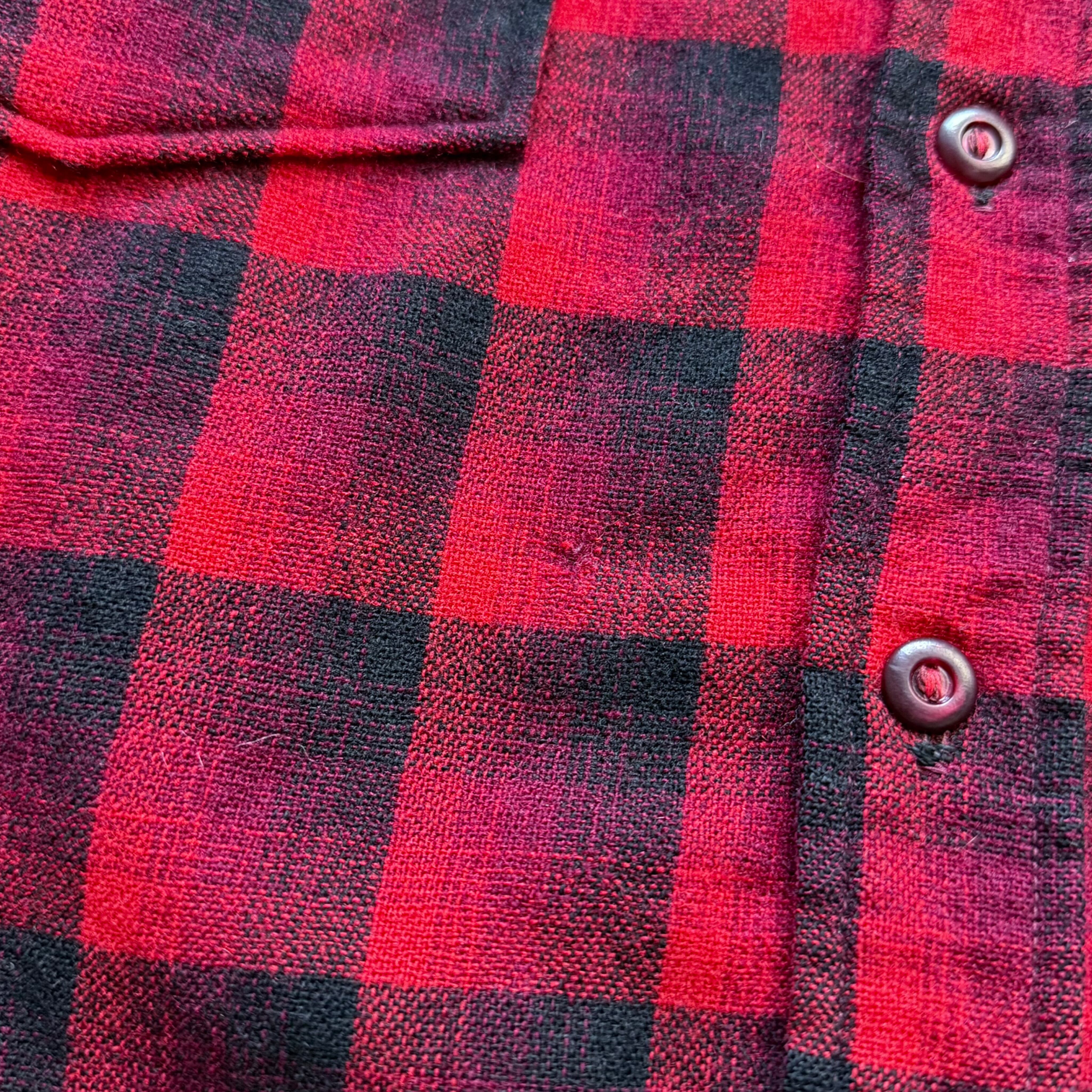 50s Pendleton Ombre Check Wool Shirt 【M】 | Pay ID