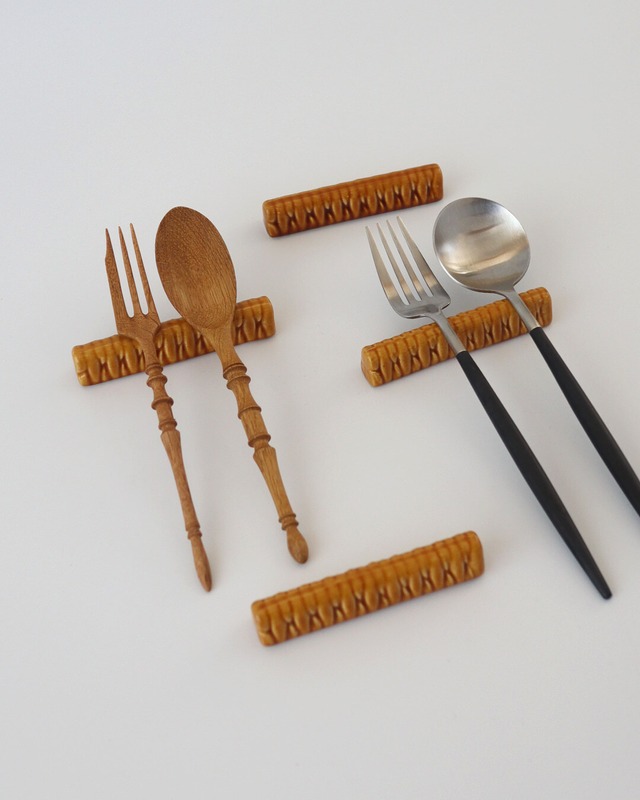 France vintage 陶器のカトラリーレスト 4個セット