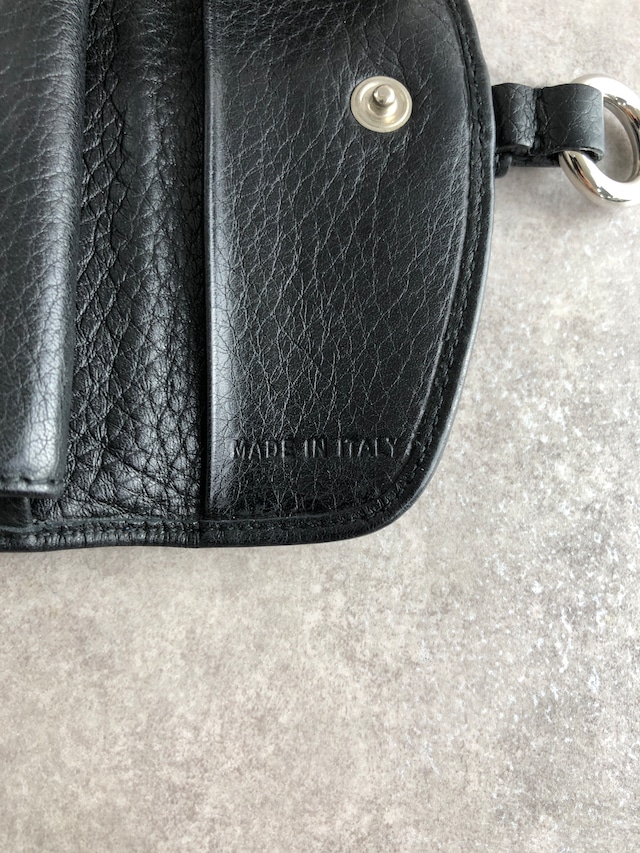 PRADA プラダ 財布 ブラック バックルモチーフ レザー vintage ヴィンテージ オールド k574bi