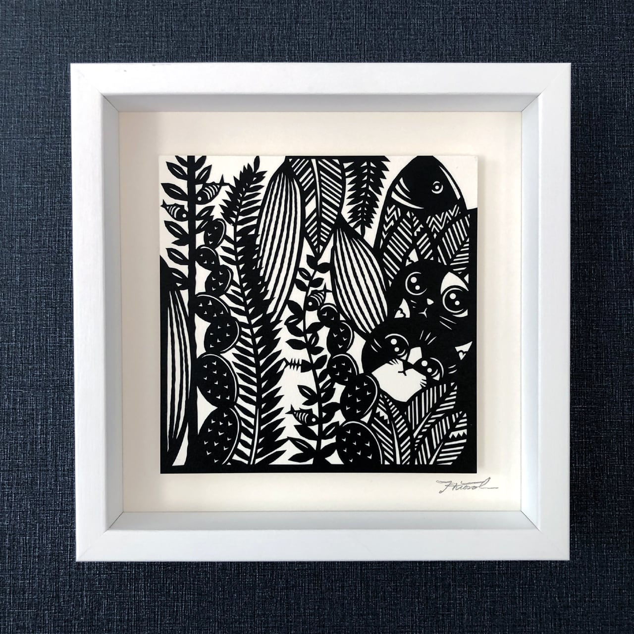 切り絵＊「ネコのいる森」 | 切り絵作家/藤野ひろのぶ/作品販売サイト