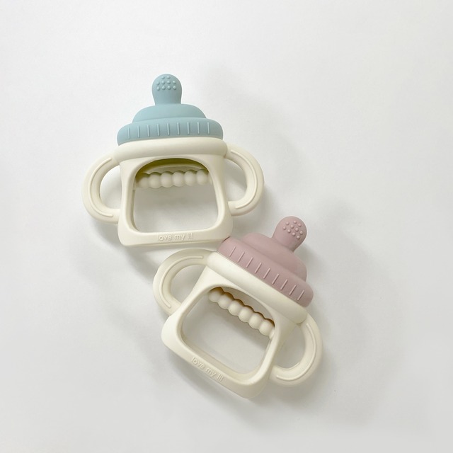 Love my lil ラブマイリル | 歯がため ミルクボトル ブルー ピンク