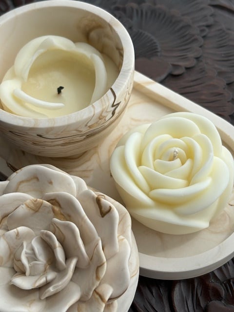 Rose Candle バラの形のソイキャンドル | OnKa Candle