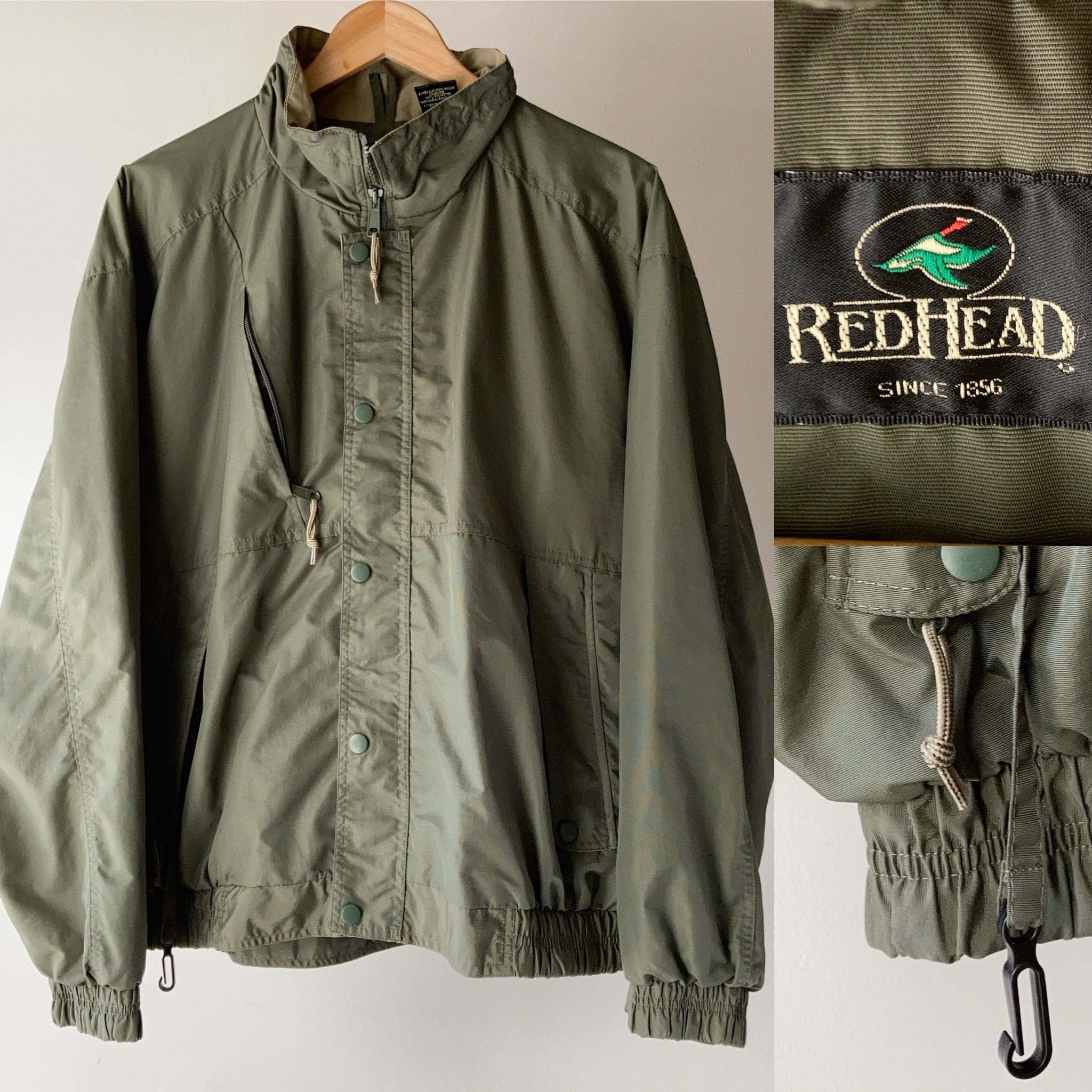 RED HEAD ナイロンジャケット MA-1風 ミリタリーグリーン RED HEAD ナイロンジャケット MA-1風 ミリタリーグリーン