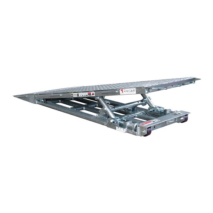 キャスター付き段差解消スロープ 段楽 DANRAKU DR-1025 マルサ 無段階調整高100mmから250mm (個人宅配送不可)高さ無段階の自由調節!キャスター付きで楽々移動 キャスター付