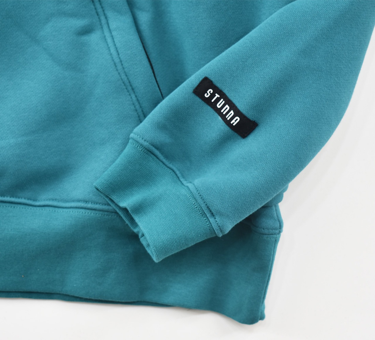 Triangle logo logo hoodie：ブルーグリーン