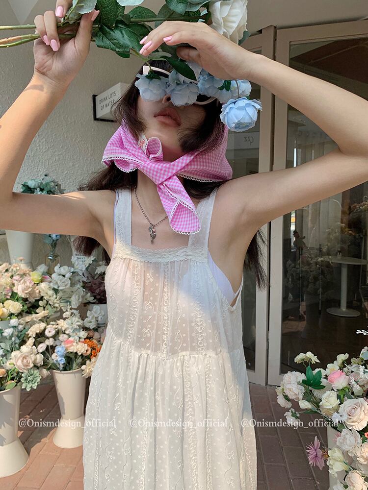 ジャカードドレス サマースタイルルーズノースリーブAラインスカート ソリッド カラー 夏物 ソリッドカラー ビッグFスモールZ韓国34384059665