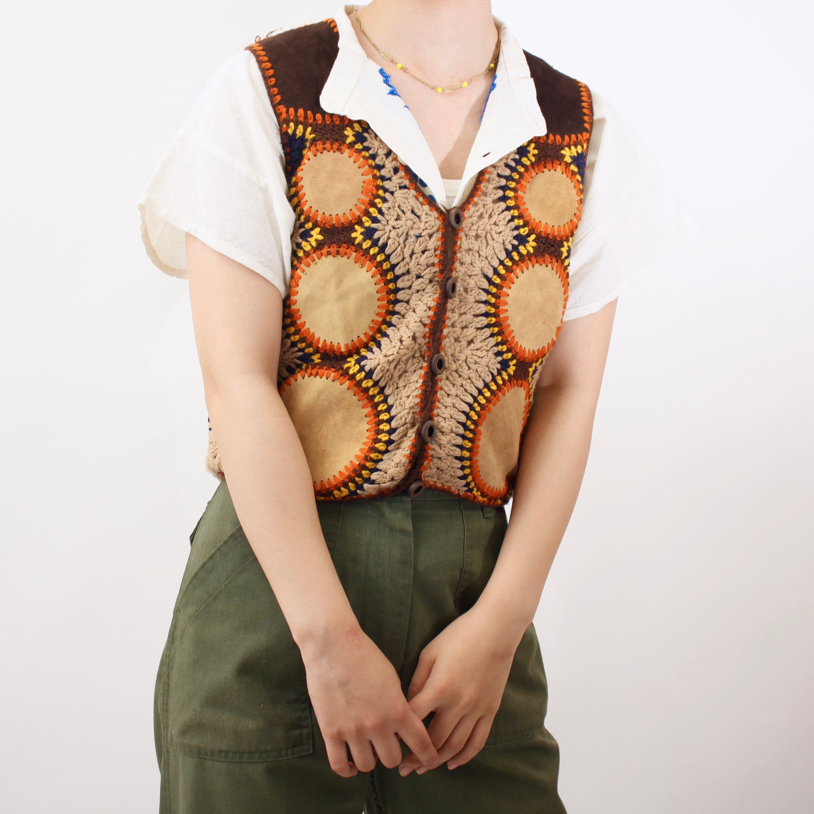 【Vintage】60‘s Leather craft vest レザーベスト