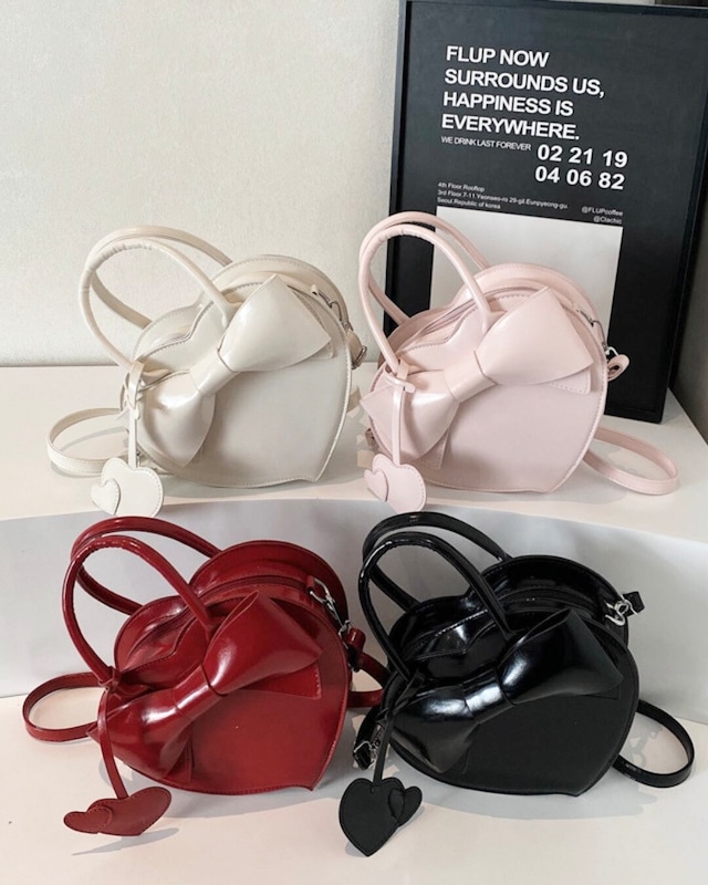 ハートシェイプリボンバッグ（4 colors） 25W08334