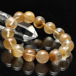 ルチルクォーツ ブレスレット 14mm  おまかせ便 211-4139