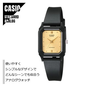 CASIO カシオ チプカシ 腕時計 BASIC ベーシック LQ-142E-9A ゴールド×ブラック レディース