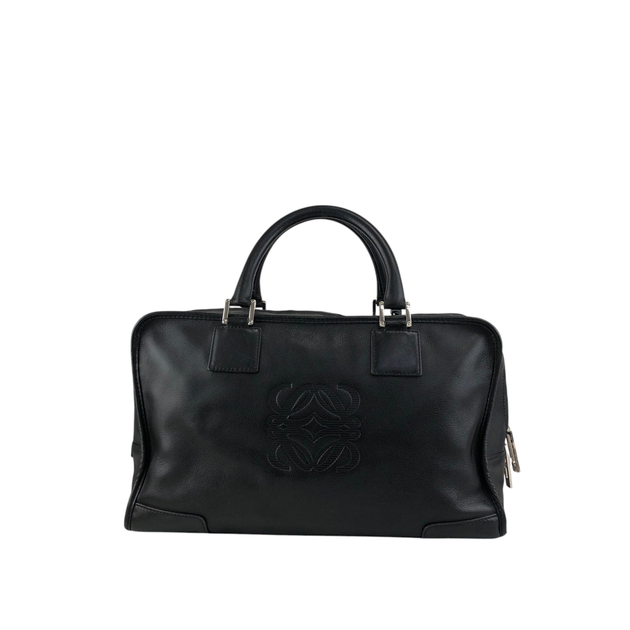 LOEWE ロエベ アマソナ36 ハンドバッグ ブラック アナグラム レザー