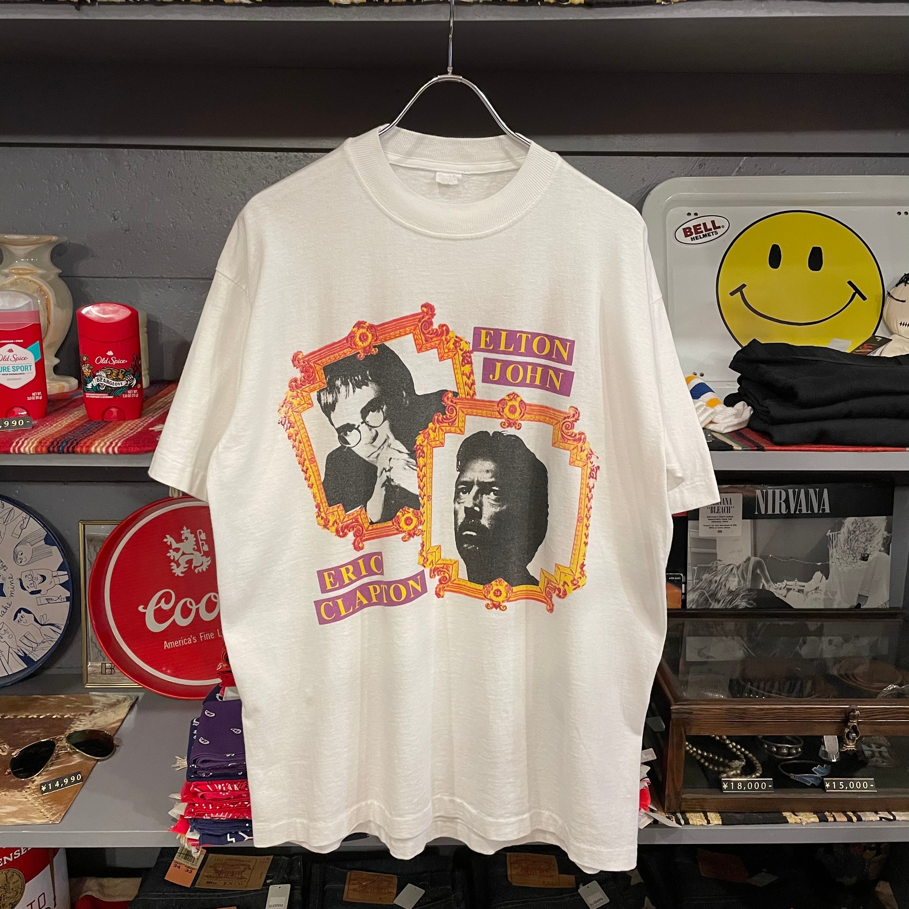 エルトンジョンエリッククラプトンTシャツ90s ロックT バンドT 服