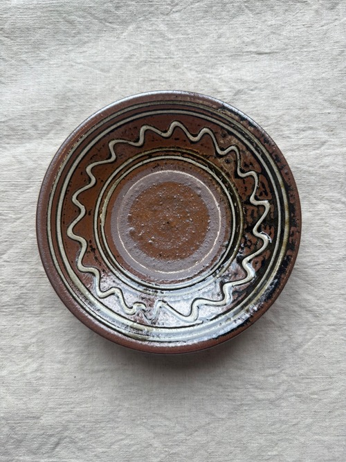 横田屋窯 7寸皿 イッチン