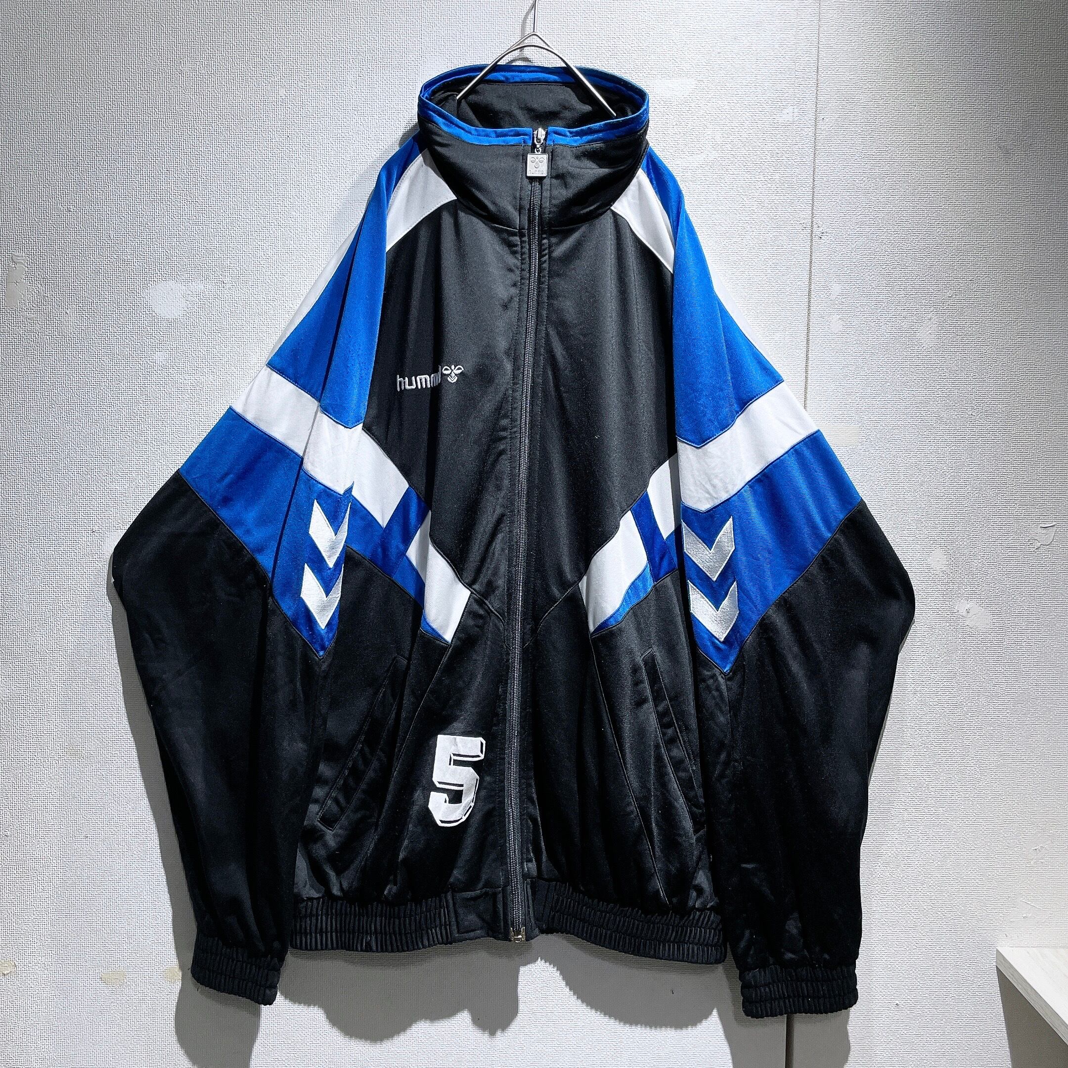 1990s ” hummel ” Cross panel combinations design vintage loose track jacket
