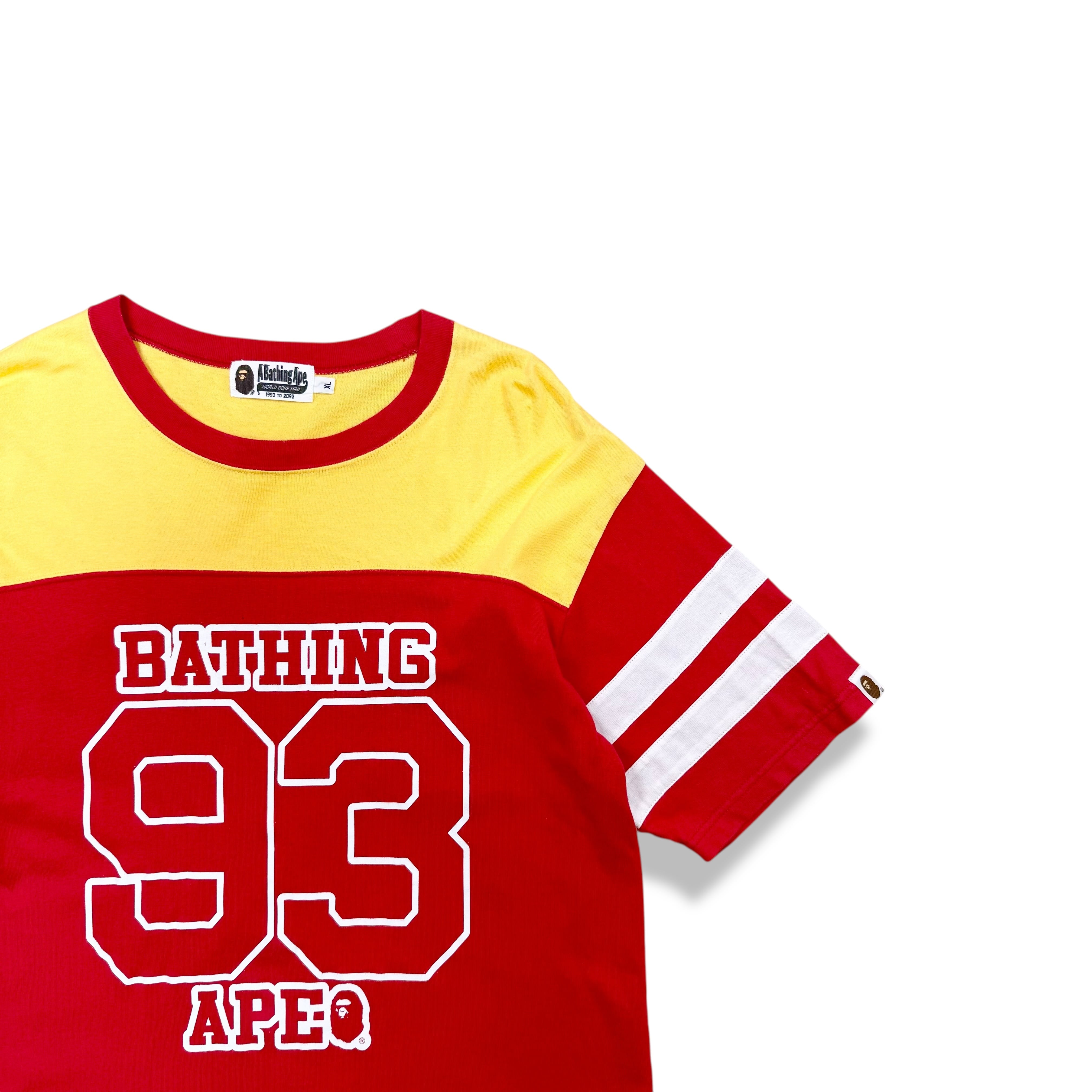 00s A BATHING APE 93 football tee | MARKET