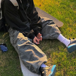 ダメージヴィンテージ風バックプリントロングTシャツ　1051