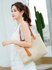 【0270】Square Fringe Tote Hand Bags